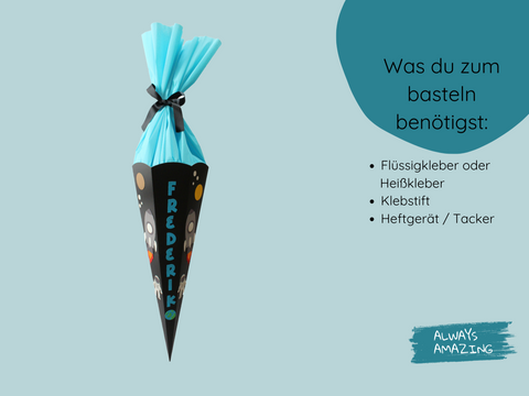 Schultüte Weltraum Bastelset