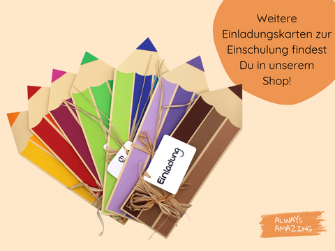 Einladungskarten Einschulung Bastelset
