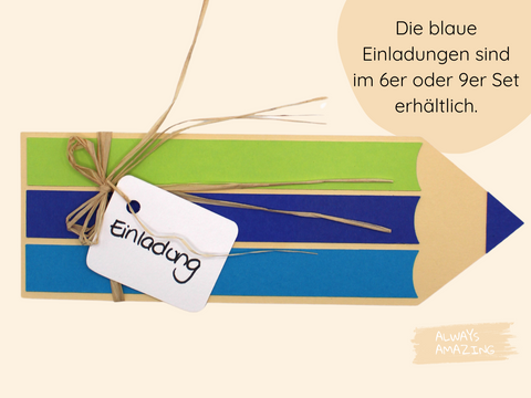 Einladungskarten Schulanfang Bastelset