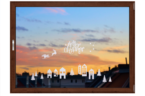 Fensterbild Winter basteln Winterwonderland Fenster Always Amazing Bastelshop