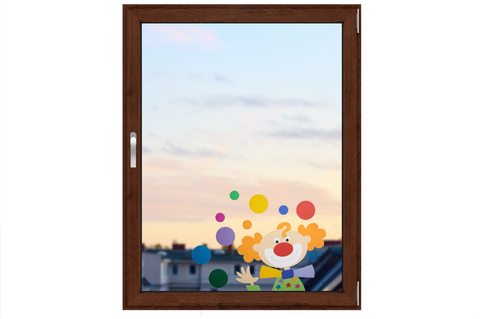 Fensterbild Fasching Fensterbild Clown basteln Fenster Always Amazing Bastelshop