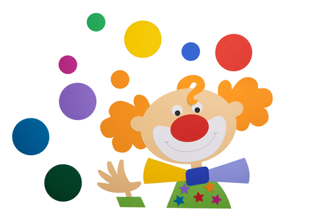 Fensterbild Fasching Fensterbild Clown basteln Always Amazing Bastelshop