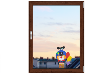 Karnevalsdeko Clown Fenster Always Amazing Bastelshop