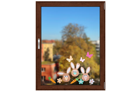 Osterhase Fensterbild basteln Fenster zwei Always Amazing Bastelshop
