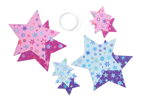 Weihnachtskette basteln Sternli bunt Stanzen Always Amazing Bastelshop