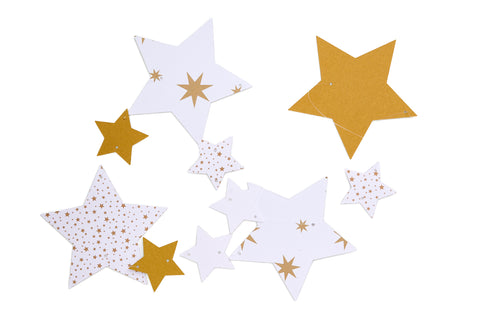 Weihnachtskette basteln Sternli gold weiss Always Amazing Bastelshop