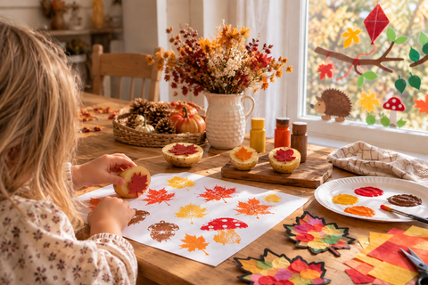 5 Herbst-Bastelideen für Kinder, die ohne Chaos gelingen