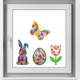 Fensterbilder aus Transparentpapier 4er Set