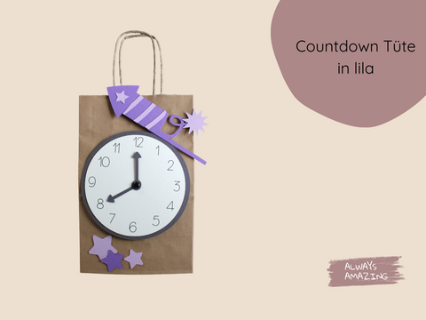 Countdown Tüten Silvester Bastelset