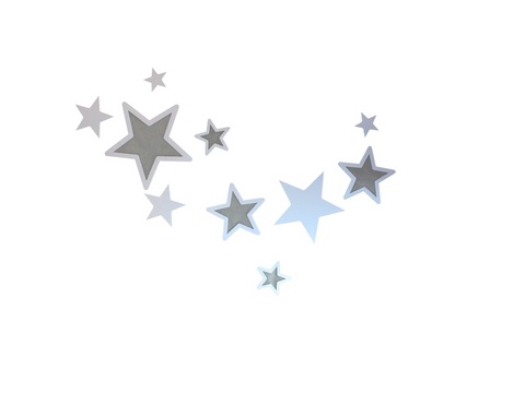 Transparente Sterne Bastelset