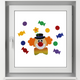 Fensterbild Clown Bastelset