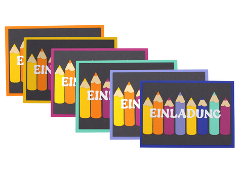 Einladungskarten zur Einschulung | Karten personalisieren | Einladung Schuleinführung |  Einladung zum Schulanfang | Bastelset