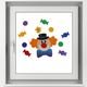 Fensterbild Clown Bastelset