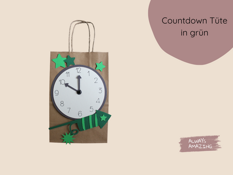 Countdown Tüten Silvester Bastelset