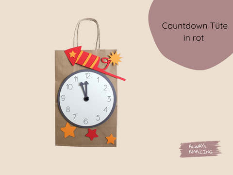 Countdown Tüten Silvester Bastelset