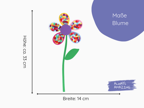 Papierblumen | Bastelset | Blumen Fensterbild | Muttertagsgeschenk basteln | Fensterdeko Frühling | Transparentpapier basteln