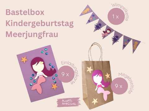 Bastelbox Kindergeburtstag Meerjungfrau