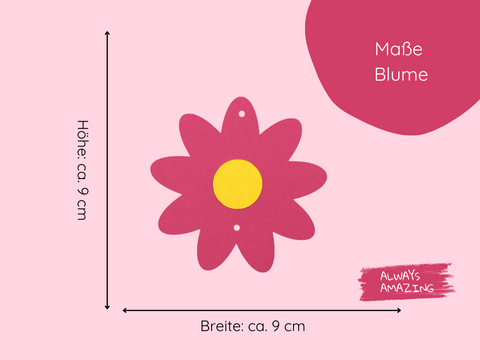 Blumengirlande Bastelset | Fensterbild Blumen | Blumen aus Papier basteln