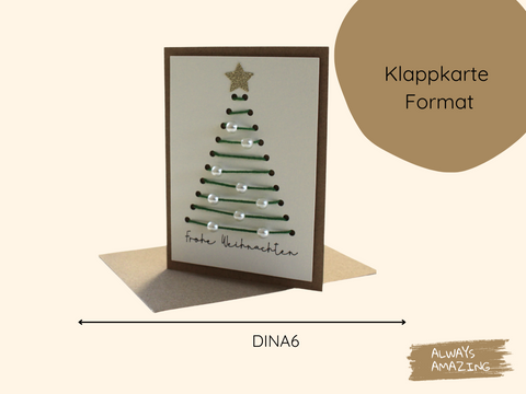 Klappkarte Weihnachten Bastelset