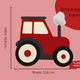 Einladungskarten roter Traktor Bastelset