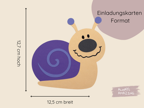 Bastelset Einladungskarte Schnecke