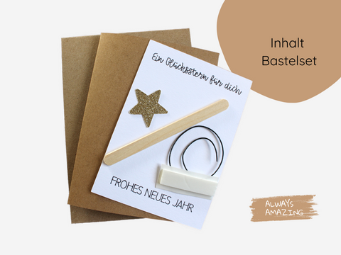 Klappkarten Silvester Bastelset
