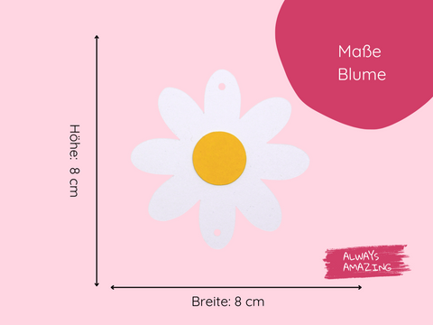 Blumengirlande Bastelset | Fensterbild Blumen | Blumen aus Papier basteln