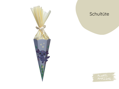 Schultüte Axolotl Bastelset