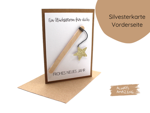 Klappkarten Silvester Bastelset