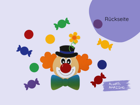 Fensterbild Clown Bastelset