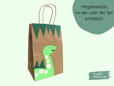 Dino-Mitgebseltüte „Grüner Party Dino“