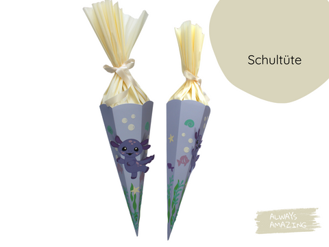 Schultüte Axolotl Bastelset