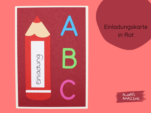 Stift Einladung Bastelset