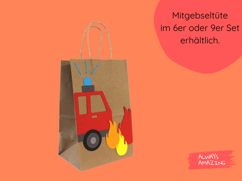 Bastelset Feuerwehr Auto Mitgebseltüte