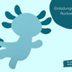 Axolotl Einladungskarten | Bastelset | Einladungskarten zum Basteln | Bastelset Einladungskarten | Axolotl basteln