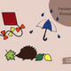Herbst Fensterbild -transparent- Bastelset