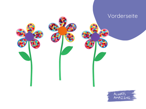 Papierblumen | Bastelset | Blumen Fensterbild | Muttertagsgeschenk basteln | Fensterdeko Frühling | Transparentpapier basteln