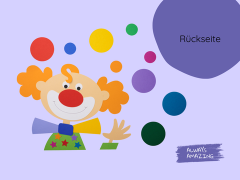 Clown Fensterbild Bastelset