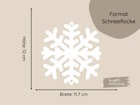 Schneeflocken Girlande Bastelset