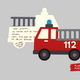 Bastelset Feuerwehr Auto Einladungskarte