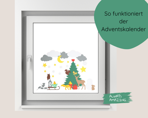 Adventskalender zum Vorlesen und Basteln – Weihnachtsgeschichten und Fensterbild für Kinder