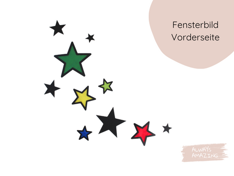 Transparente bunte Sterne Bastelset
