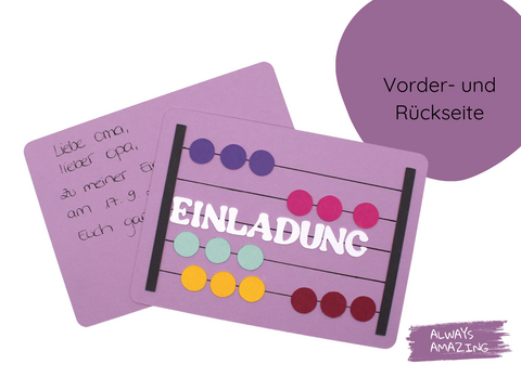 Einladungskarte Schulanfang | Bastelset