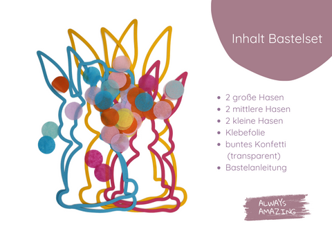 Fensterbild Osterhasen Bastelset
