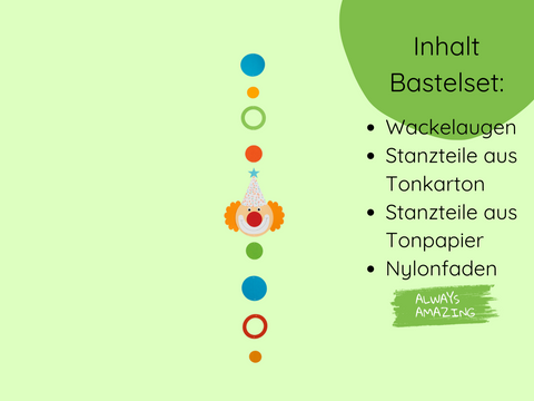 Clown Girlande Bastelset