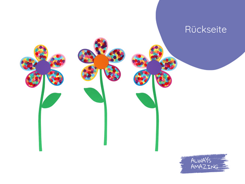 Papierblumen | Bastelset | Blumen Fensterbild | Muttertagsgeschenk basteln | Fensterdeko Frühling | Transparentpapier basteln