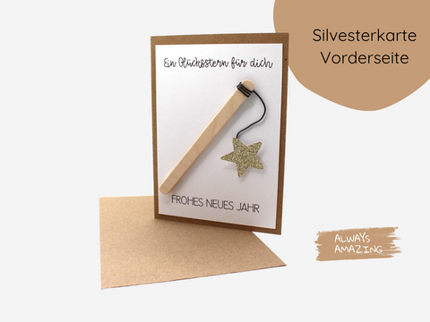 Klappkarten Silvester Bastelset