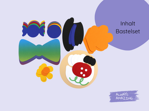 Fensterbild Clown Bastelset