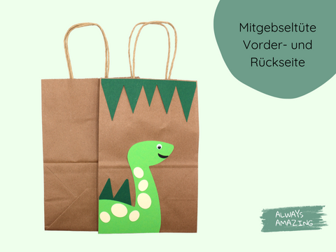 Dino-Mitgebseltüte „Grüner Party Dino“