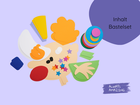 Clown Fensterbild Bastelset